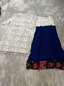 Elegant erode, net Kurta with georgette inner