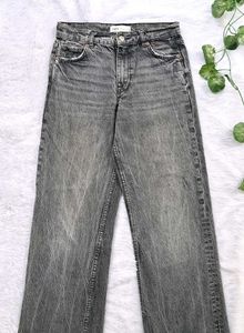 Zara Charcoal Straight Fit Jeans