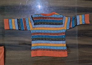 Colorful Knit Baby Sweater