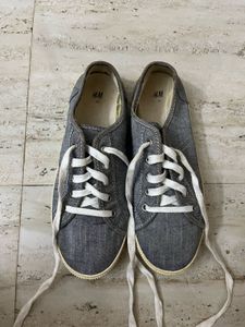 H&M Gray Denim Sneakers