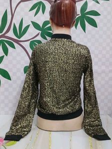 (300)Sequined Bomber Jacket
