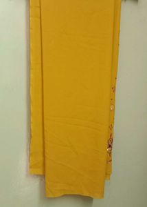 Yellow Embroidered Saree