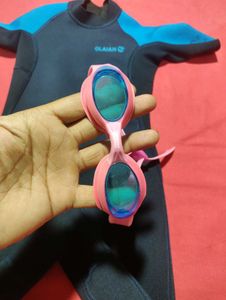 Kids Swimwear Set with Goggles (Size 6Y)