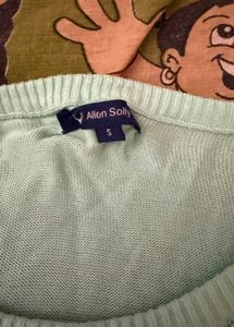 Mint Green Knit Sweater By Allen Solly