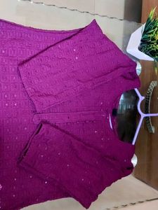 ✨ nice chicken clothe purple kurta