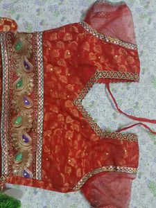 Red Embroidered Lehenga Choli Set