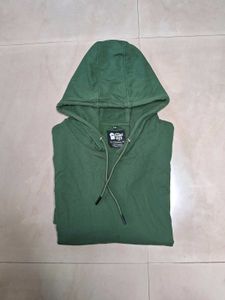 Hoodie Dress: Olive Green