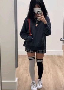 Striped Thigh High Socks