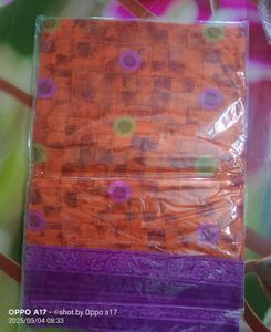 Orange Floral MALA Saree