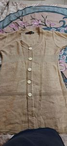 long  half sleeve Cardigan sweater