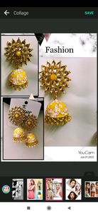 yellow stylish earing