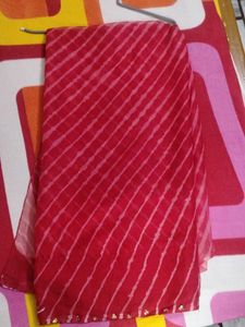 Red Striped Saree