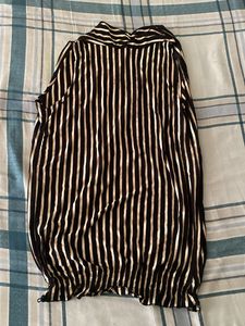 Black &amp; Beige Striped Top