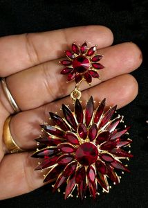 Red Korean Earrings