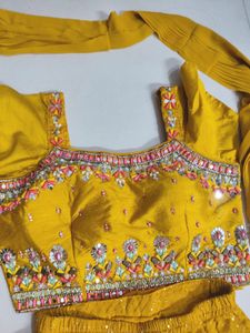 Yellow Embroidered Gharara Set