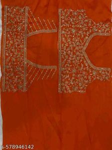 Elegant Orange Saree 🧡