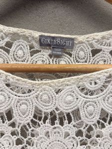 White Lace Long Sleeve Top