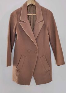 Blush Pink Wool Blend Coat