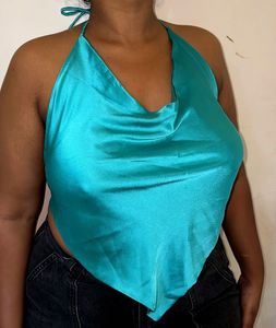 Backless Satin Top