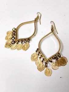 Brass Jewellery  Leaf Shape Charm Women Earrings