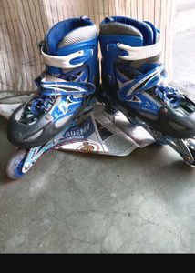 Blue Inline Skates Adjustable