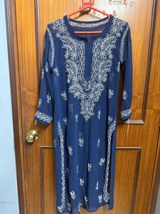 Embroidered Blue Kurta