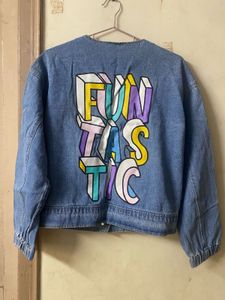 Denim Jacket with Stripes