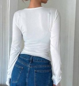Button Top -black, Maroon, White