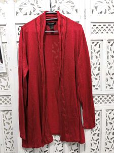 ✈️ Imported Red Open Front Cardigan B
