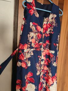 Floral Belted Western Maxi Dress (Women)