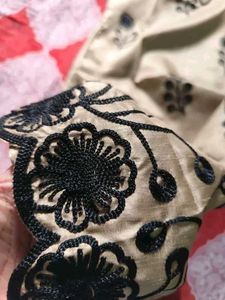 Golden Black Embroidery Kurta Set