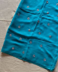 Turquoise Saree