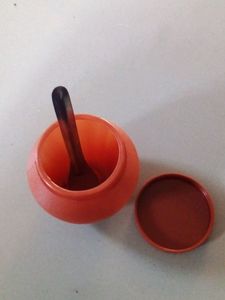 Plastic Matka Like Pots With Steel Spoons 6 Nos.