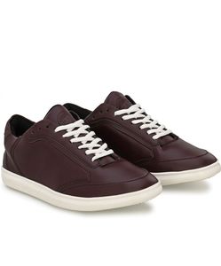 Burgundy Leather Sneakers - Size 10