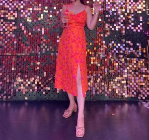 Side Slit Midi Dress