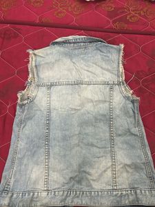 Vintage Washed Blue Denim Vest