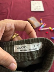 Zudio- Olive Green Jogger’s Denim For Kids Boys
