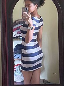 Striped Bodycon Mini Dress