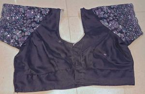 Elegant Grey Sequin Saree