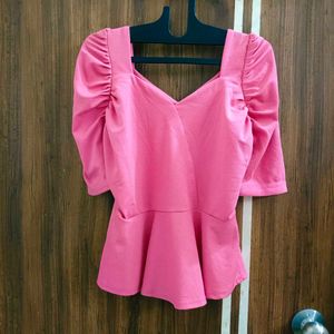 🛍️ Pink Peplum Top ⭐⭐⭐⭐⭐