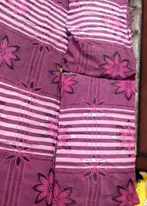 Rose Color Floral 5 Feet Double Bed Bedsheet