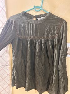 Elegant Olive Green Top