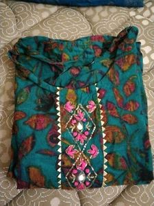 Multi Colour Kurtha With Neck Design