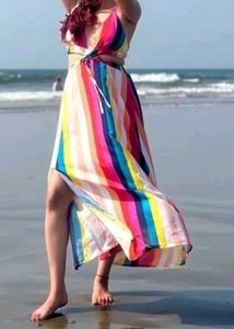 V-Neck Empire Dress