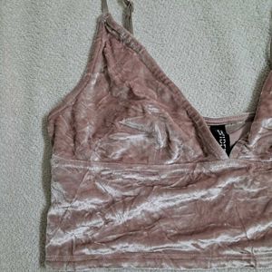 H&amp;M Velvet Bralette Top