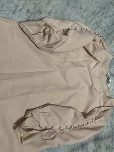 Elegant Pearl Sleeve Blouse