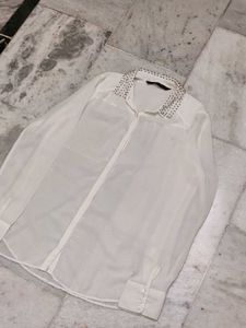 ZARA AESTHETIC SEE THROUGH SHIRT