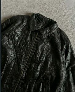 Vintage Leather Bomber Jacket