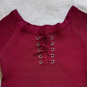 Ribbed Tie Top