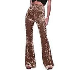 SHEIN BRANDED Womens Retro Solid Velvet Pant